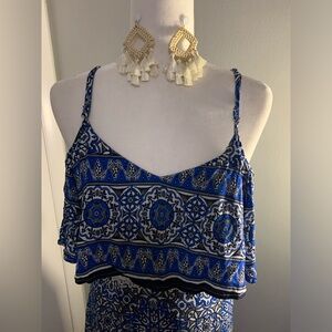 Cold Shoulder Mandala Long Maxi Dress